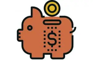 coin dropping into piggy bank