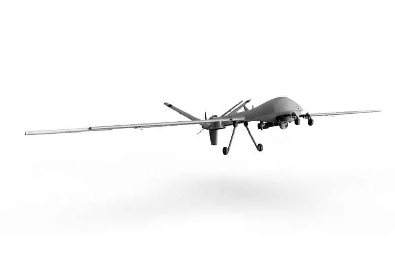 Fixed wing drone in flight
