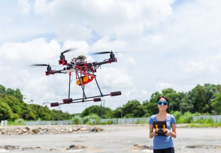 taking picture of oneself with drone